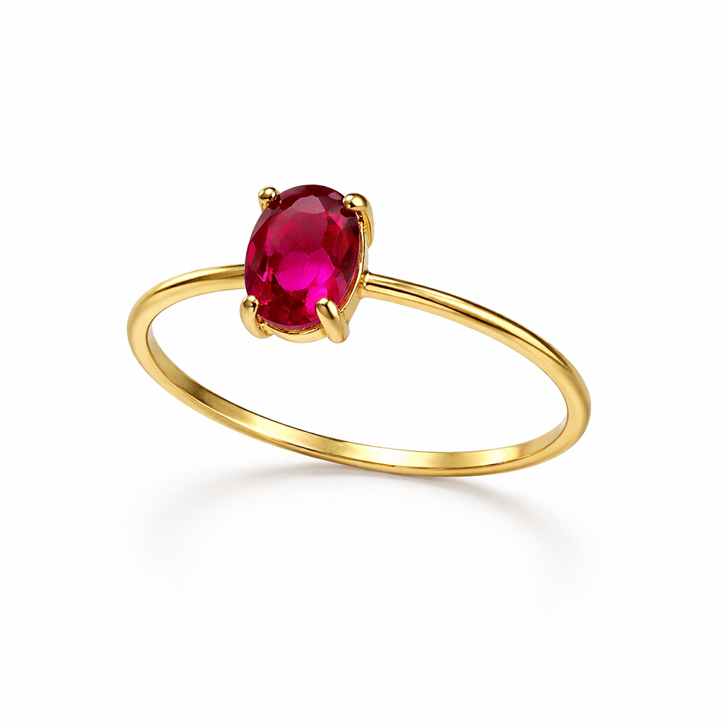 Anillo Espinela Rosa 1.03 ct en Oro 18K