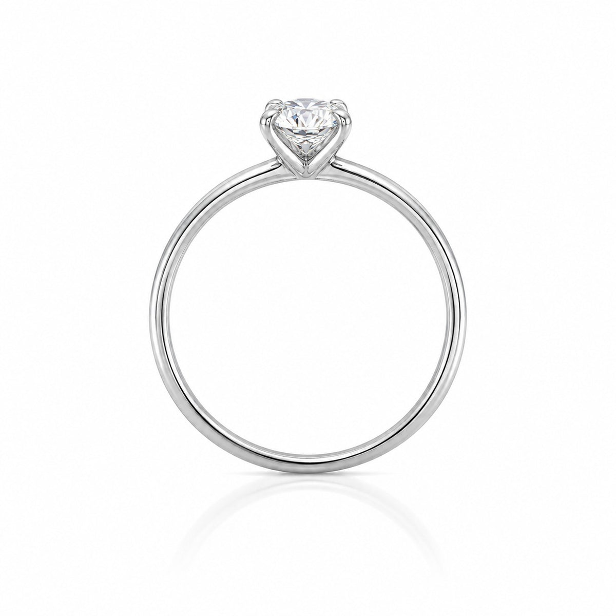 Anillo solitario 0.30 ct en oro blanco 18K