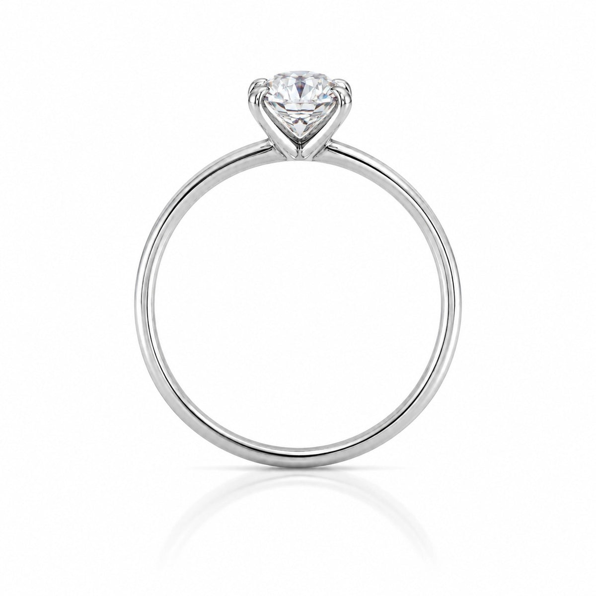 Anillo solitario 0.40 ct en oro blanco 18K