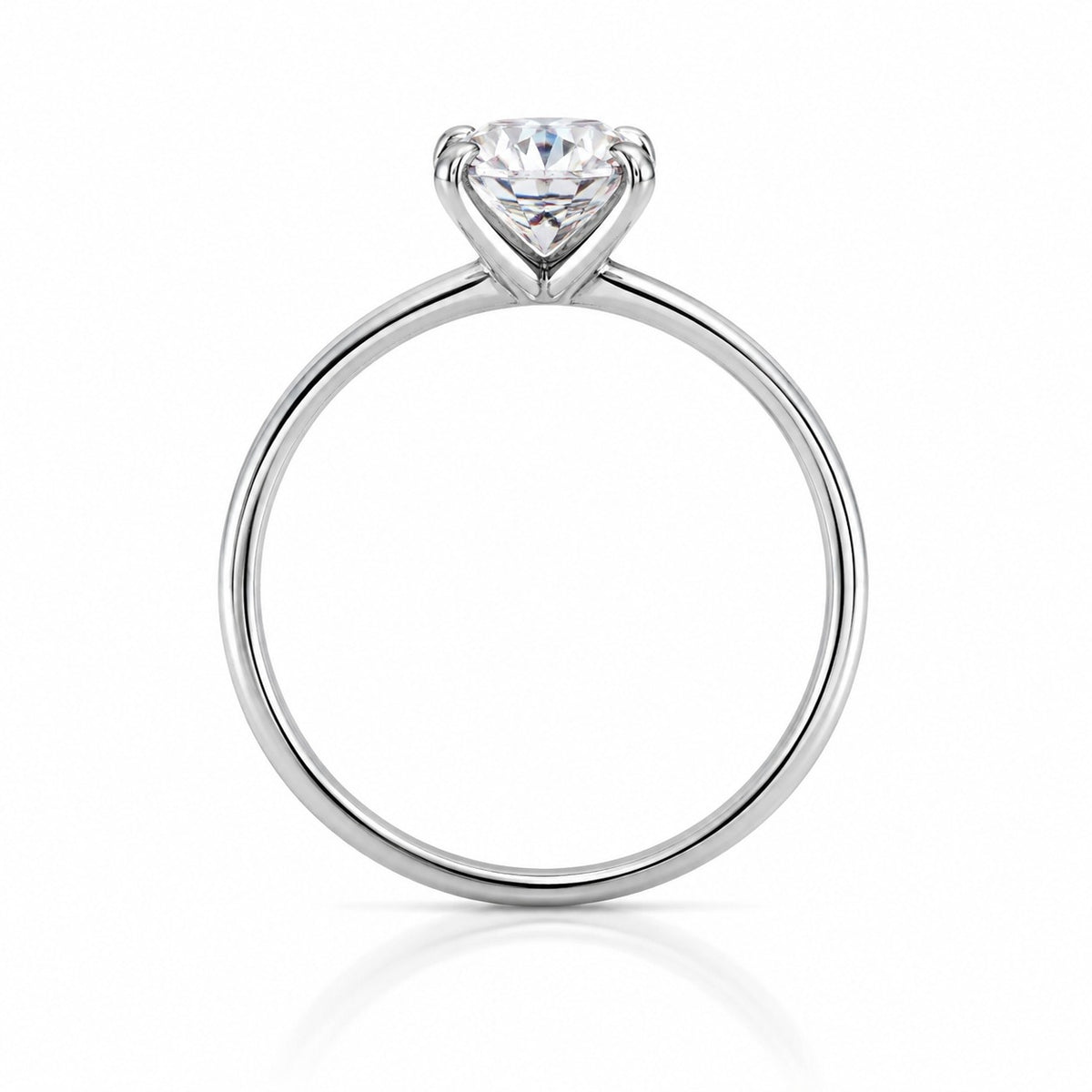 Anillo solitario 0.50 ct en oro blanco 18K